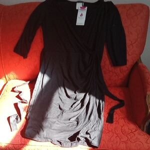 Nwt Elegant Black Wrap Dress